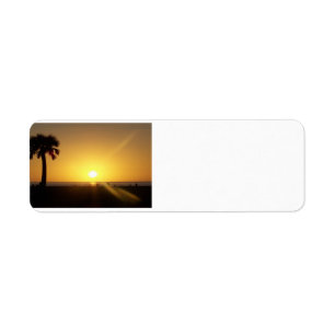 Etiqueta Por do sol de Florida