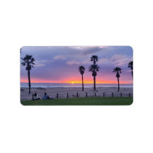 Pôr do Sol Roxo na Praia