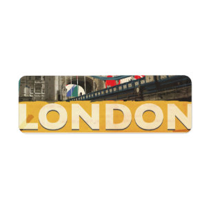 Etiqueta Poster de Londres do vintage