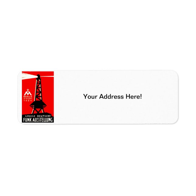 Etiqueta poster de rádio + radiodifusão 1926 (Frente)