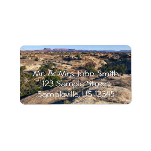 Etiqueta Pothole Point Trail no Parque Nacional de Canyonla