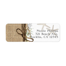 Etiqueta Praia Costeira Rústica Estrela-do-Mar Burel & Verd