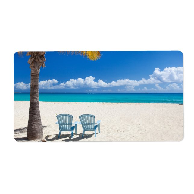 Etiqueta praia de Caribe (Frente)