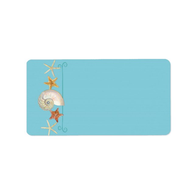 Etiqueta Prateleiras tropicais Starfish Nautilus Summer (Frente)