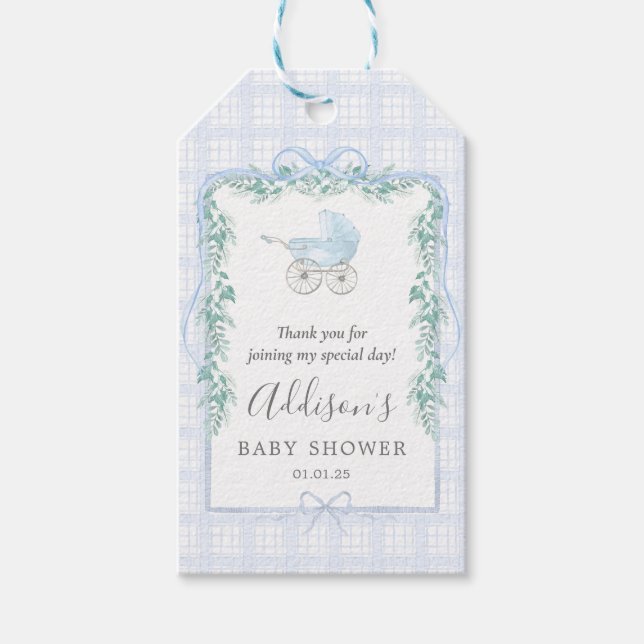 Etiqueta Preppy Southern carruagem Favor (Frente)