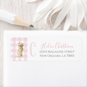 Etiqueta Preppy Southern Pink Dog Chá de fraldas
