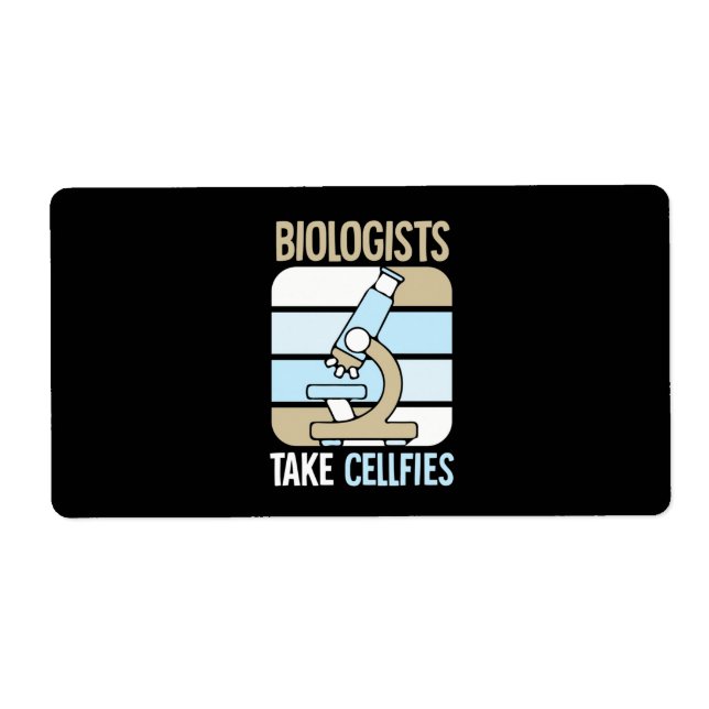 Etiqueta Presente cientista | Biólogos tiram celas (Frente)