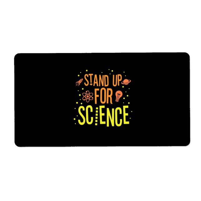 Etiqueta Presente cientista | Prepare-Se Para A Ciência (Frente)