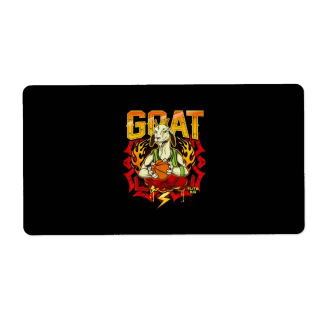 Etiqueta Presente de Cabra de Basquete (Frente)
