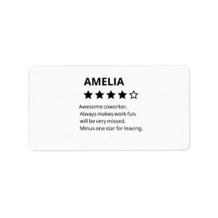 Etiqueta Presente de despedida personalizado - Funny 4 Star