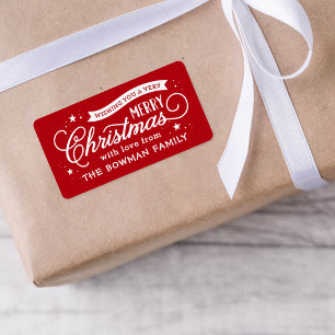 Etiqueta Presente de Natal Muito Feliz