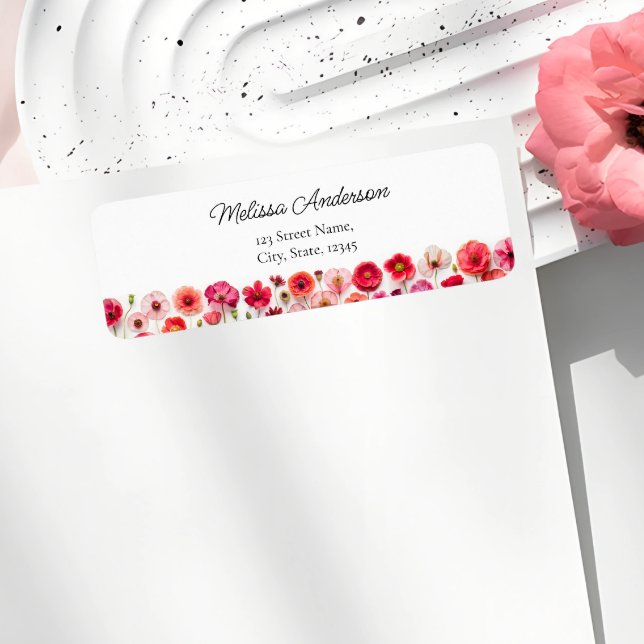 Etiqueta Presente de Volta de Chá de Noiva Floral (Criador carregado)