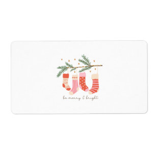 Etiqueta Presente De Xmas Seja Feliz E Brilhante