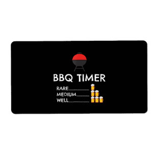 Etiqueta Presente do Timer do Barbecue Funny Grill Griling