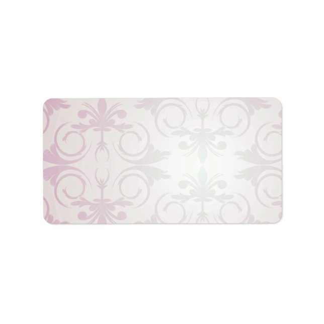 Etiqueta Presente floral roxo e padrão paisley (Frente)