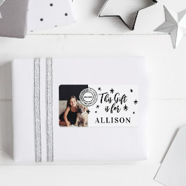 Etiqueta Presente personalizado de nome de foto personaliza