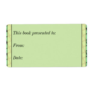Etiqueta Presente verde do livro do Weave