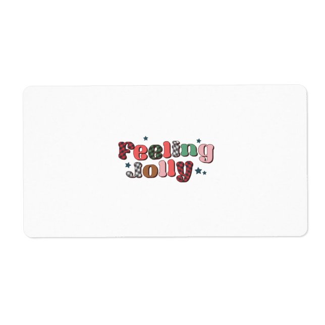 Etiqueta Presente Xmas Sentindo-se feliz (Frente)