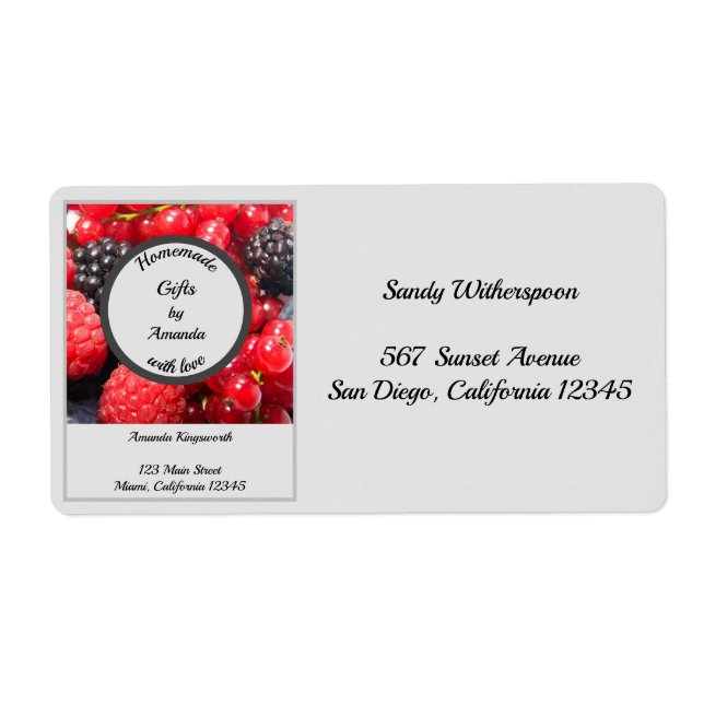 Etiqueta Presentes caseiros com emparelhamento personalizáv (Frente)