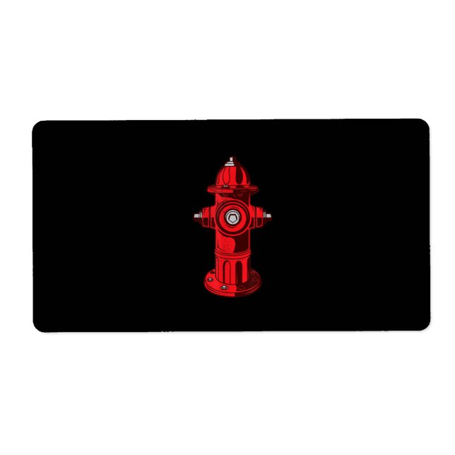Etiqueta Presentes de Bombeiros Gráficos Vermelhos (Frente)