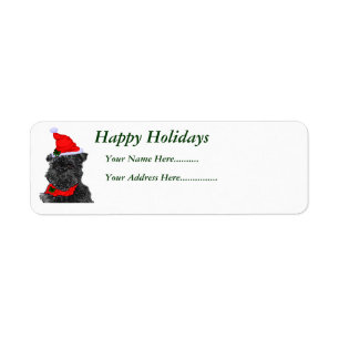 Etiqueta Presentes de Natal Affenpinscher, Feriados Felizes