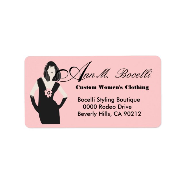 Etiqueta Pressionando a moda negra feminina (Frente)