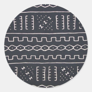 Etiqueta preta & branca de Mudcloth