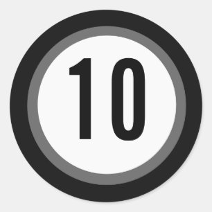 Etiqueta preta do número