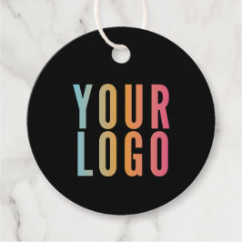 Etiqueta Preta Endereço Logotipo da Empresa