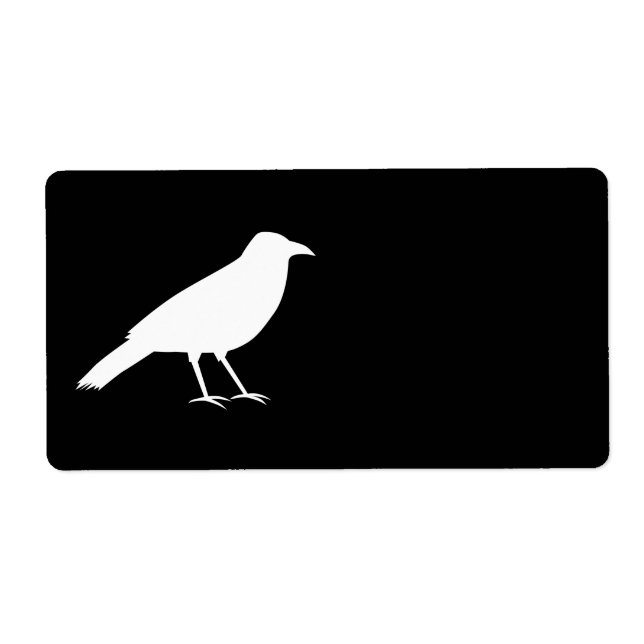Etiqueta Preto com Corvo Branco. (Frente)