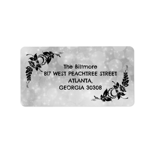 Etiqueta Preto e branco (Frente)