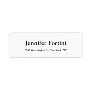 Etiqueta Preto e Branco Elegante Simples