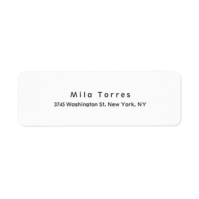 Etiqueta Preto e Branco Exclusivos Simples e Simples Modern (Frente)