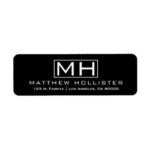 Etiqueta Preto e Branco moderno