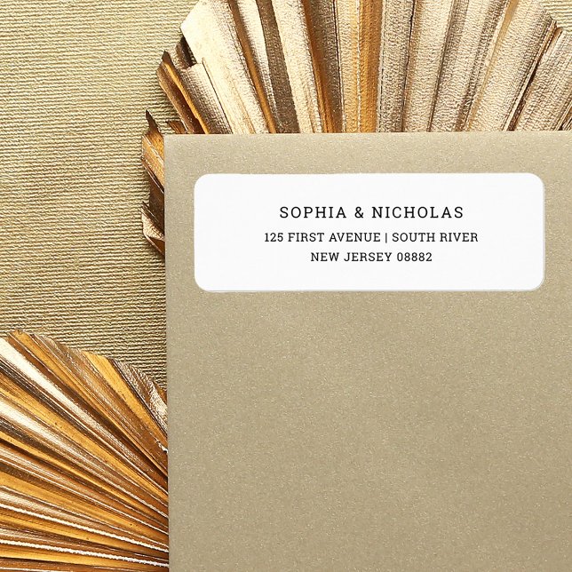 Etiqueta Preto e Branco Simples e Elegante (Criador carregado)