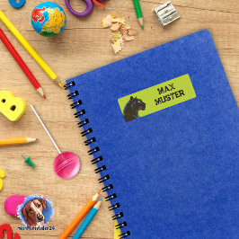 Etiqueta Preto Pantero Gato - Verde - à prova d'água