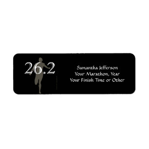 Etiqueta Preto personalizado da lembrança do corredor de