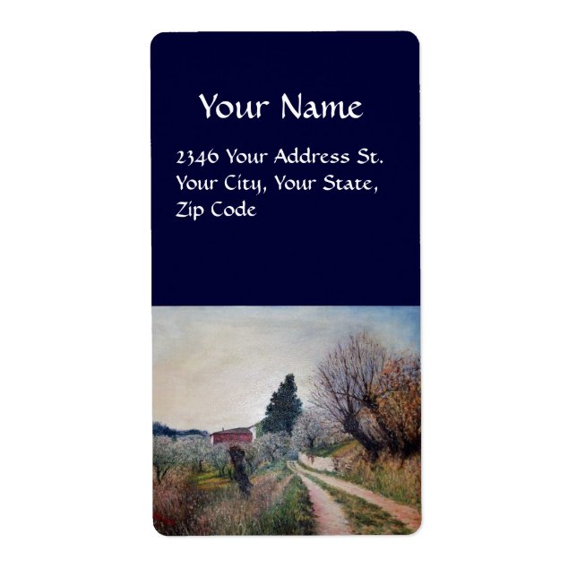 Etiqueta PRIMAVERA ANTERIOR EM VERNALESE/Paisagem Toscana (Frente)