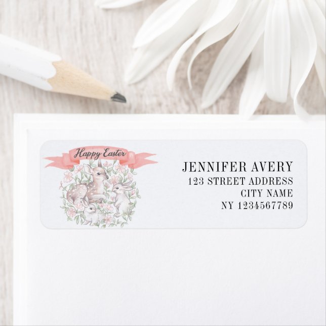 Etiqueta Primavera Deer Bunny Páscoa (Insitu)