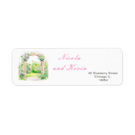 Etiqueta Primavera Floral Wedding Arch address