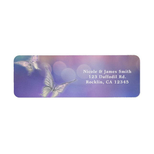 Etiqueta Primavera Pastel Butterflies Convite de festas (Frente)