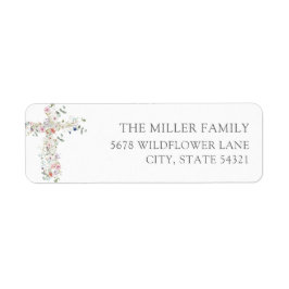 Etiqueta Primavera Wildflower Baptism Return Address Labs