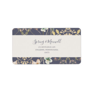 Etiqueta Primavera Wildflower Endereço RSVP de Casamento
