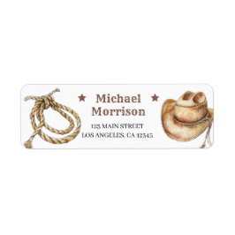 Etiqueta Primeiro primeiro aniversario Rodeo Wild West Cowb