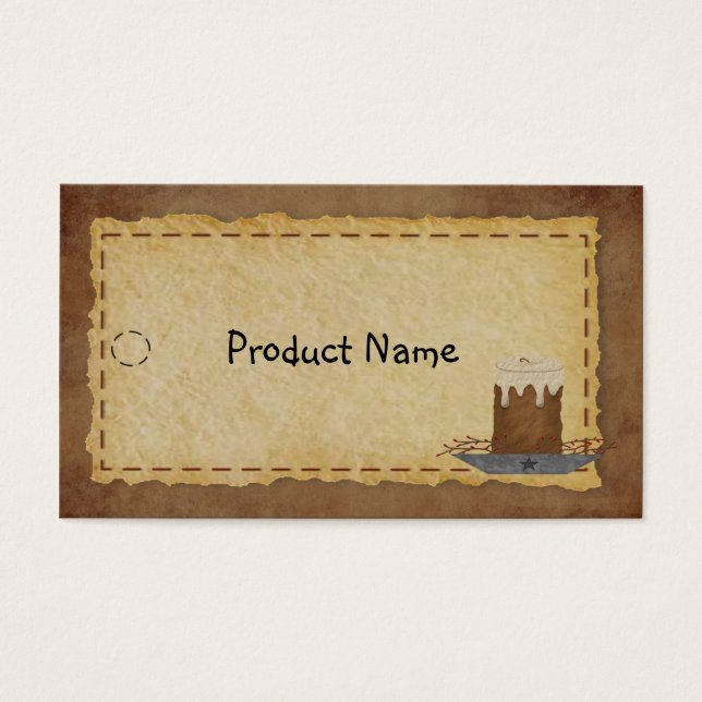 Etiqueta Primitiva de Bloqueio da Vela (Frente)