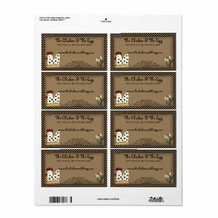 Etiqueta Primitive Country Farmhouse Chicken Shipping 