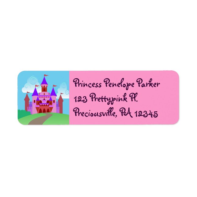Etiqueta Princesa Castle Address Labels (Frente)