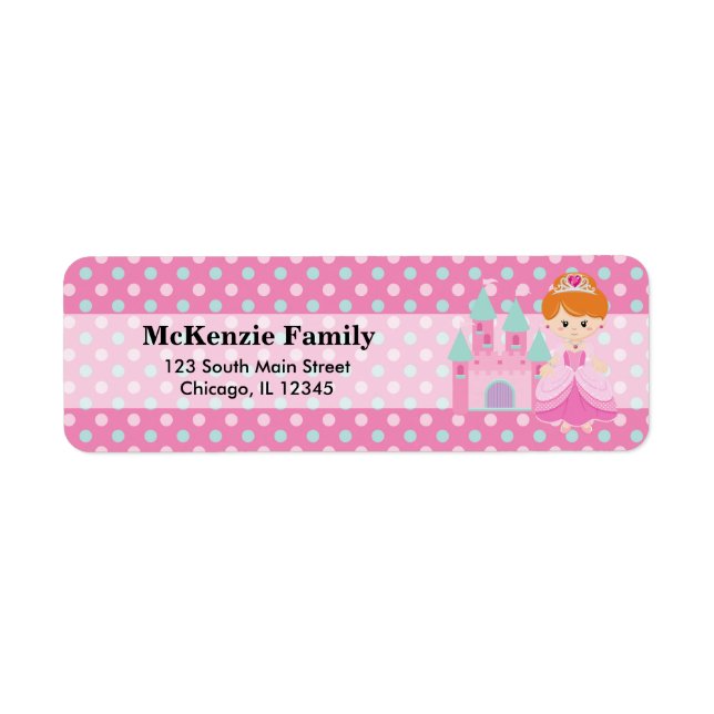 Etiqueta Princesa e Castelo (Frente)