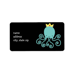 Etiqueta Princesa Octopus Ciano