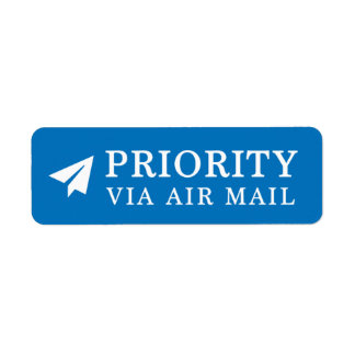 Etiqueta PRIORIDADE ATRAVÉS DO CORREIO AÉREO 紙 飛 行 origami 